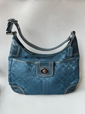 Coach Blue Signature Hobo Bag